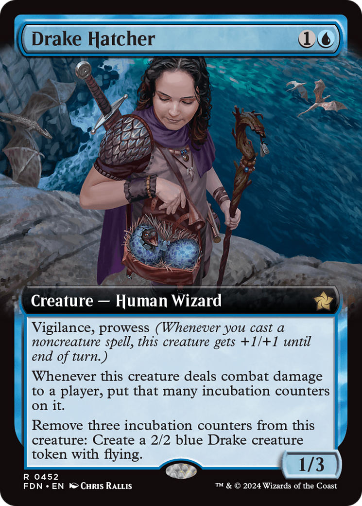 Drake Hatcher (Extended Art) (FDN-452) - Foundations: (Extended Art) Foil