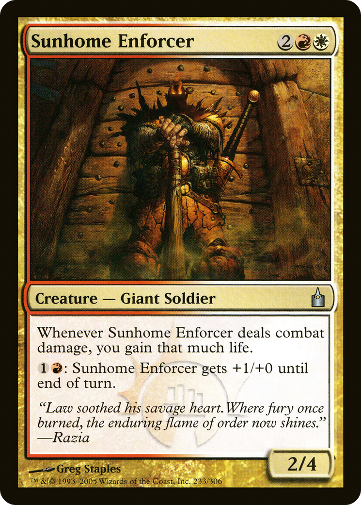 Sunhome Enforcer (RAV-233) - Ravnica: City of Guilds Foil