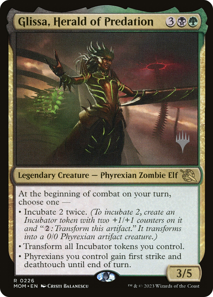 Glissa, Herald of Predation (PPMOM-226) - March of the Machine Promos Foil