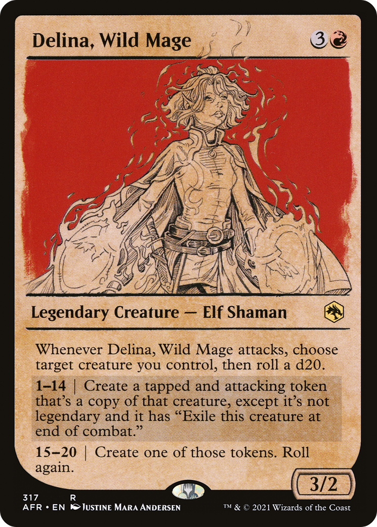 Delina, Wild Mage (Showcase) (AFR-317) - Adventures in the Forgotten Realms: (Showcase)