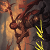Imodane, the Pyrohammer // Imodane, the Pyrohammer (AWOE-018) - Wilds of Eldraine Art Series (Borderless) Foil