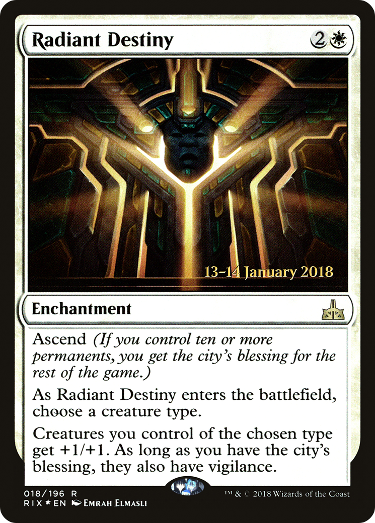 Radiant Destiny (PRE-018) - Rivals of Ixalan Promos Foil
