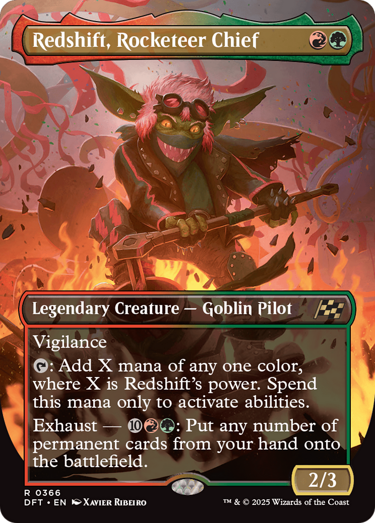 Redshift, Rocketeer Chief (Borderless) (DFT-366) - Aetherdrift (Borderless) Foil