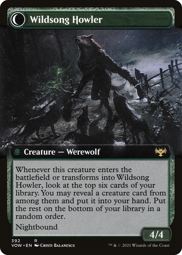 Howlpack Piper (Extended Art) (VOW-392) - Innistrad: Crimson Vow: (Extended Art, Double Faced Transform)