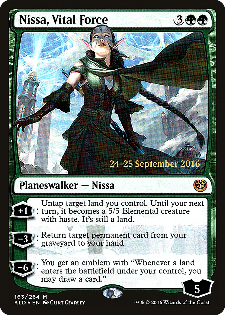 Nissa, Vital Force (PRE-163) - Kaladesh Promos Foil