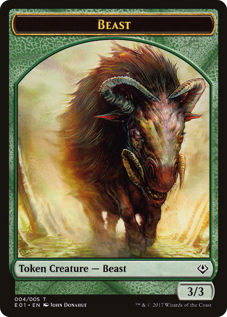 Beast (004) // Soldier Double-sided Token (AC2-004) - Archenemy: Nicol Bolas Tokens