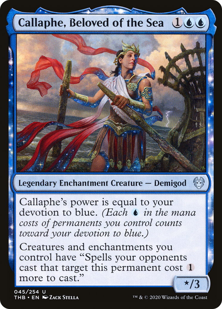 Callaphe, Beloved of the Sea (THB-045) - Theros Beyond Death: (enchantment) Foil