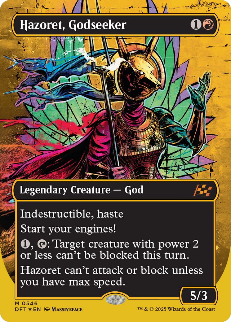 Hazoret, Godseeker (Borderless) (First-Place Foil) (DFT-546) - Aetherdrift (Borderless) Foil