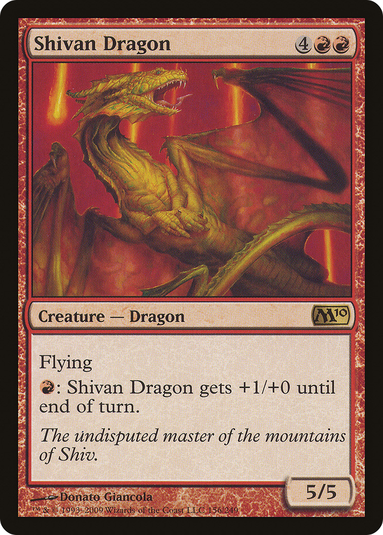 Shivan Dragon (M10-156) - Magic 2010