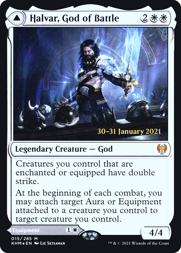 Halvar, God of Battle (PRE-015) - Kaldheim Promos Foil