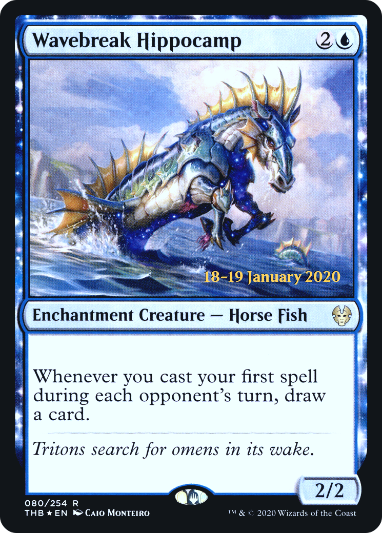 Wavebreak Hippocamp (PRE-080) - Theros Beyond Death Promos: (enchantment) Foil