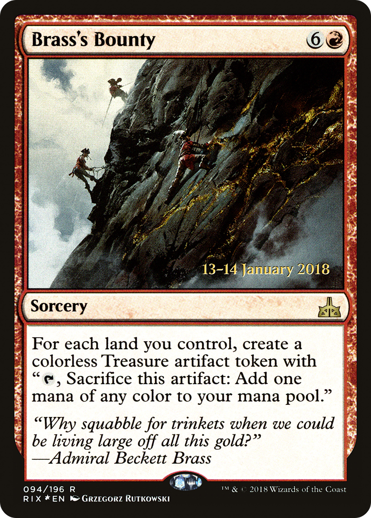 Brass's Bounty (PRE-094) - Rivals of Ixalan Promos Foil