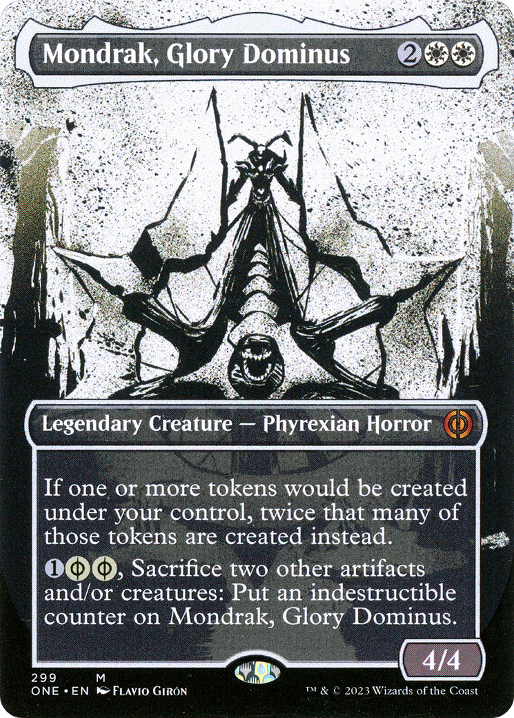 Mondrak, Glory Dominus (Showcase) (ONE-299) - Phyrexia: All Will Be One: (Showcase) (Borderless)