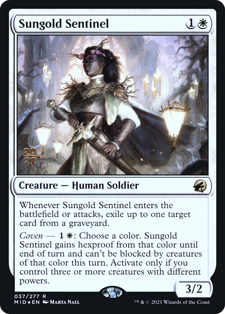 Sungold Sentinel (PRE-037) - Innistrad: Midnight Hunt Promos Foil