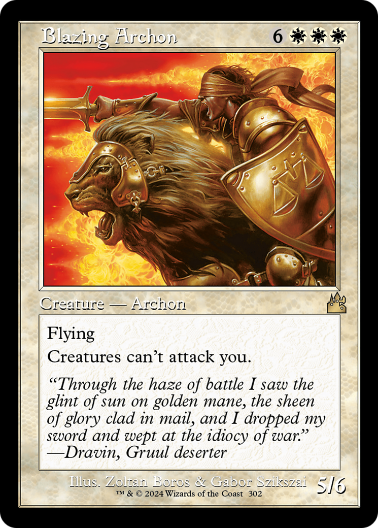 Blazing Archon (Retro Frame) (RVR-302) - Ravnica Remastered Foil