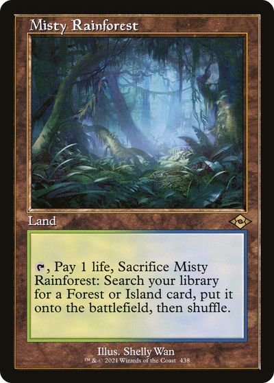 Misty Rainforest (Retro Frame) (MH2-438) - Modern Horizons 2 Etched Foil