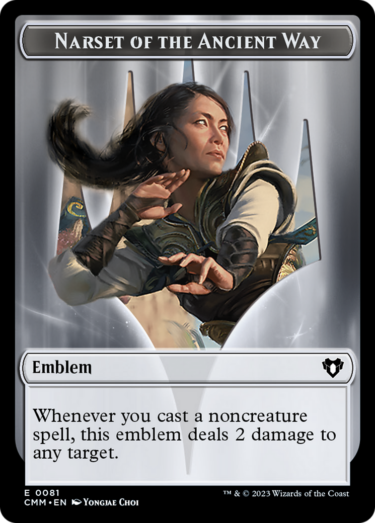 Narset of the Ancient Way Emblem (TCMM-081) - Commander Masters Tokens