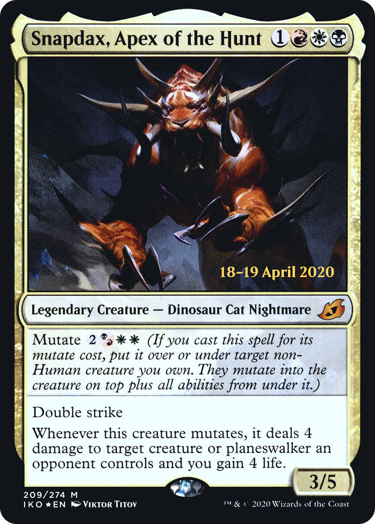 Snapdax, Apex of the Hunt (PRE-209) - Ikoria: Lair of Behemoths Promos Foil