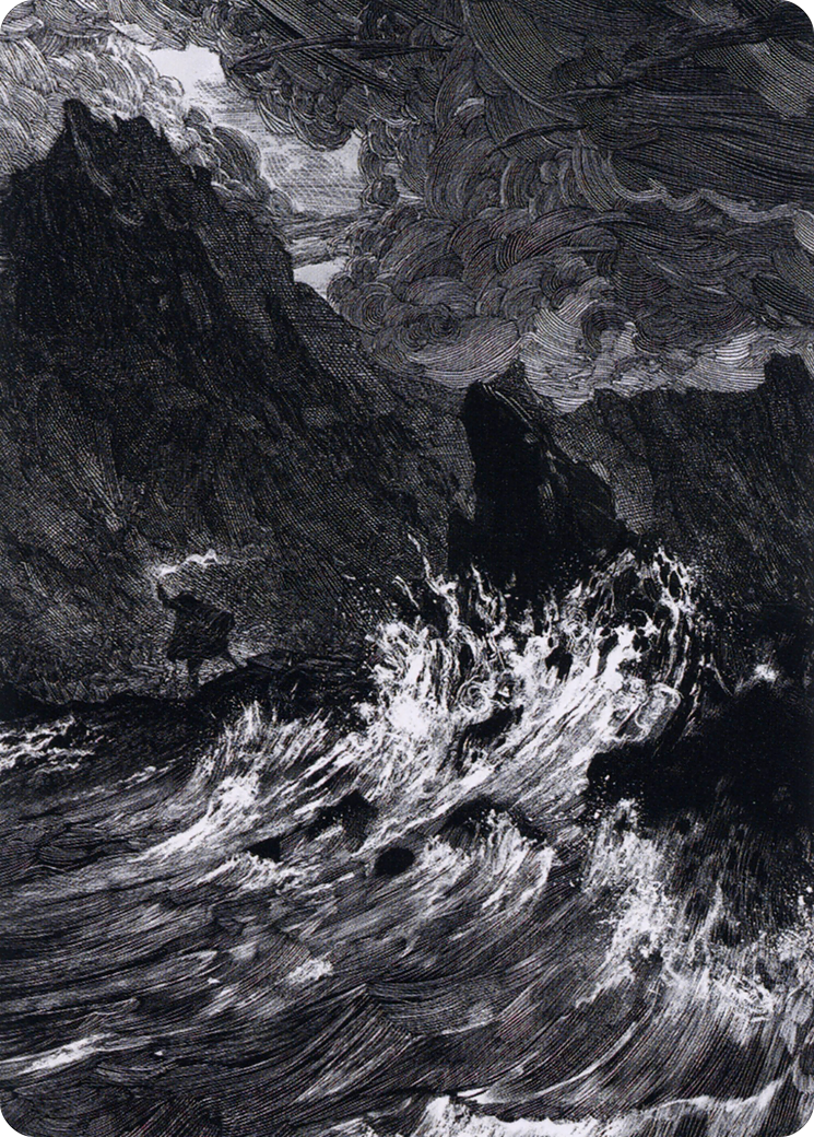 Island // Island (AMID-078) - Midnight Hunt Art Series (Borderless) Foil