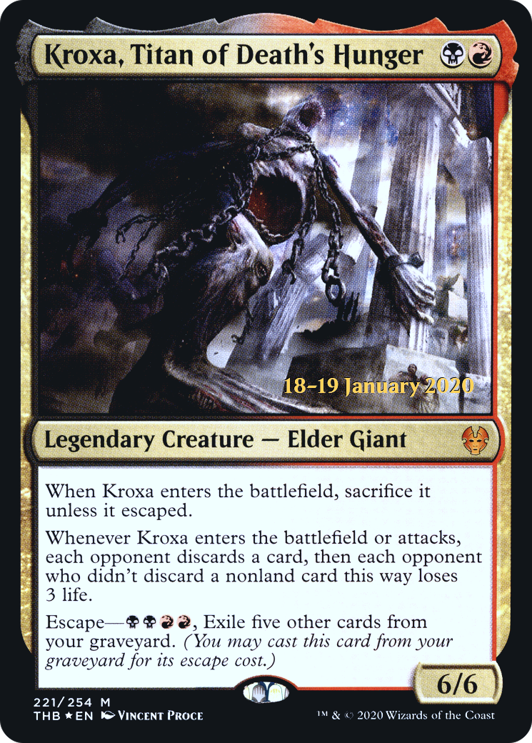 Kroxa, Titan of Death's Hunger (PRE-221) - Theros Beyond Death Promos Foil