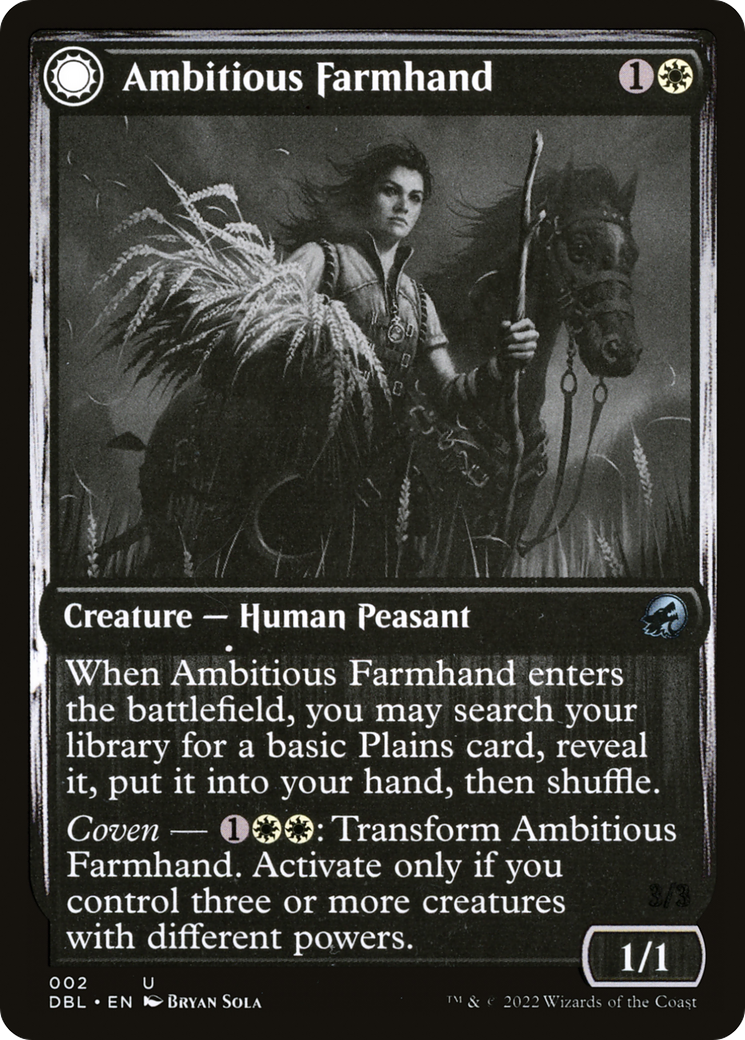 Ambitious Farmhand (DBL-002) - Innistrad: Double Feature: (Double Faced Transform)