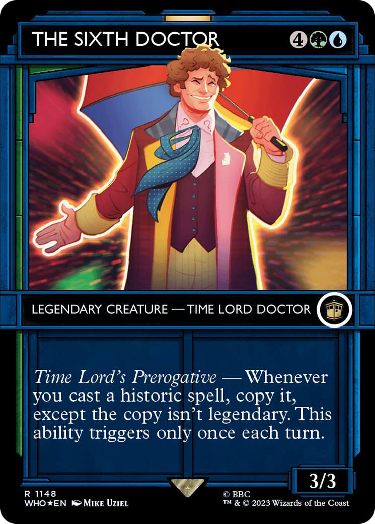 The Sixth Doctor (Showcase) (Surge Foil) (WHO-1148) - Doctor Who: (Showcase) (Borderless) Foil