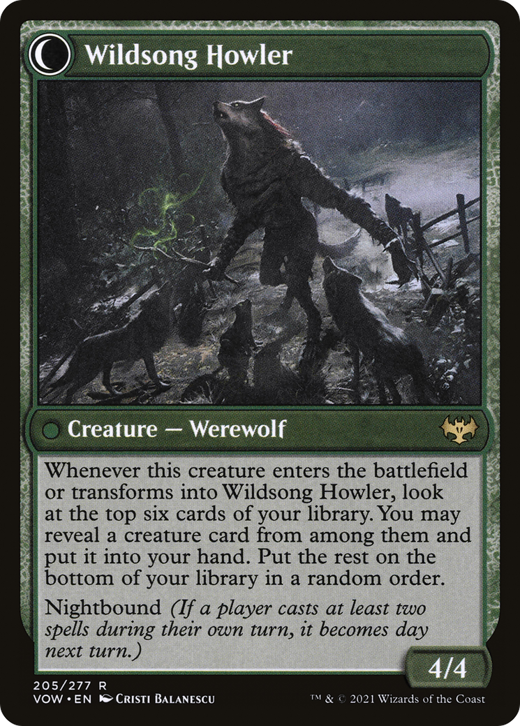 Howlpack Piper (VOW-205) - Innistrad: Crimson Vow: (Double Faced Transform) Foil