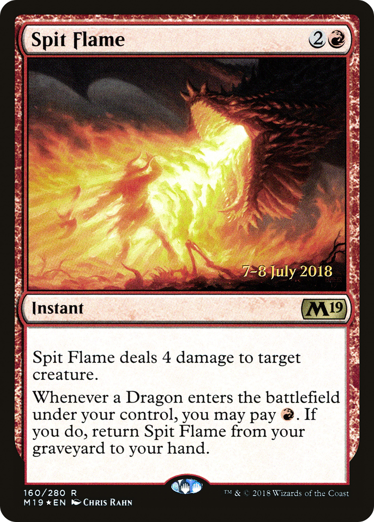 Spit Flame (PRE-160) - Core Set 2019 Promos Foil