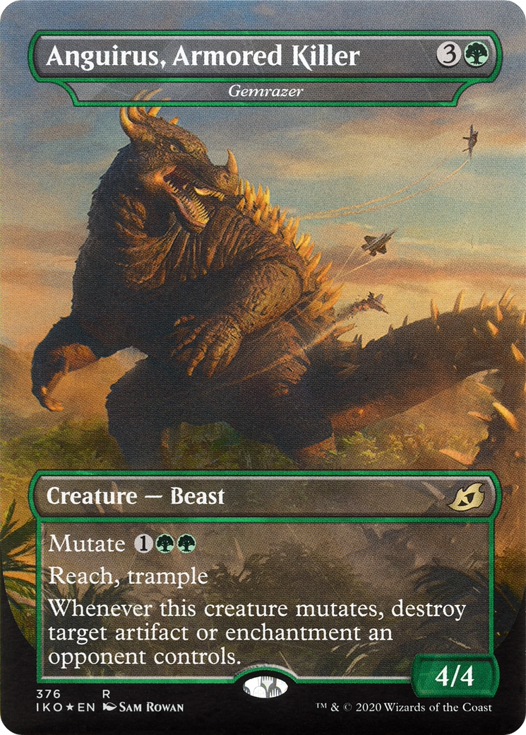 Anguirus, Armored Killer - Gemrazer (IKO-376) - Ikoria: Lair of Behemoths / Anguirus, Armored Killer (Borderless) Foil