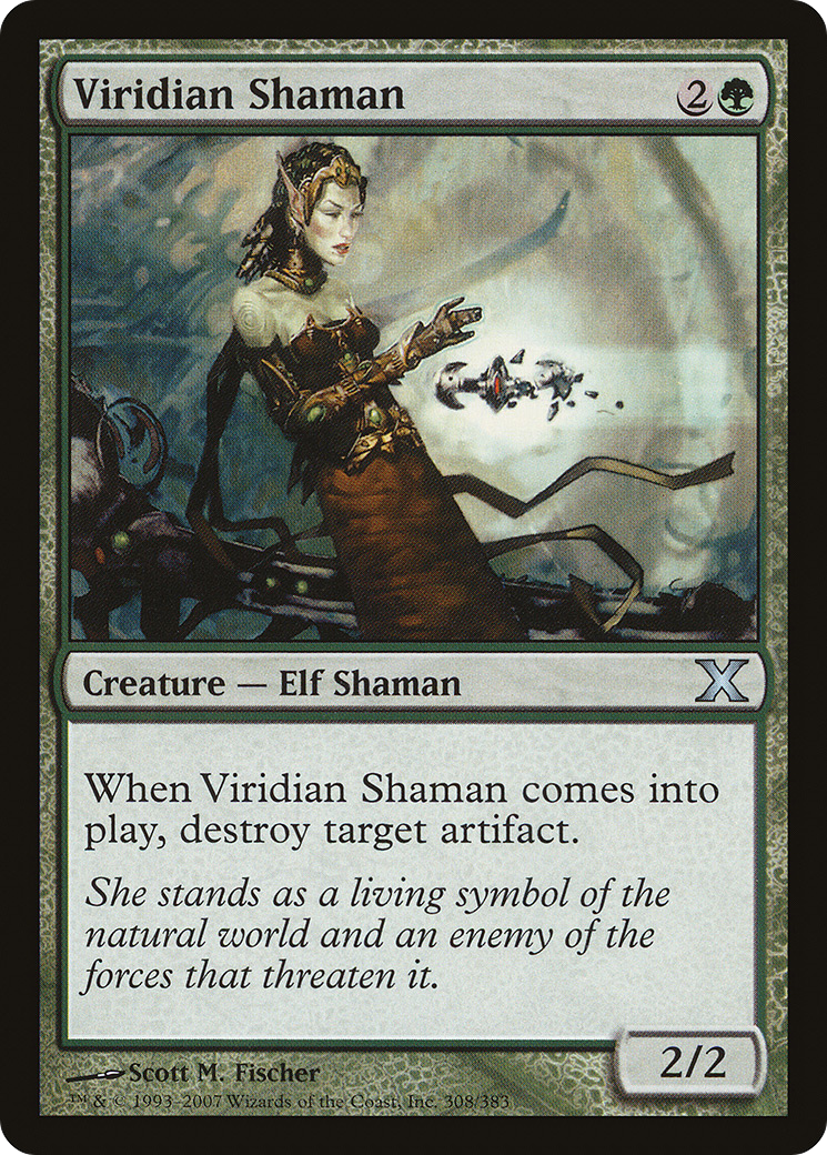 Viridian Shaman (10E-308) - Tenth Edition