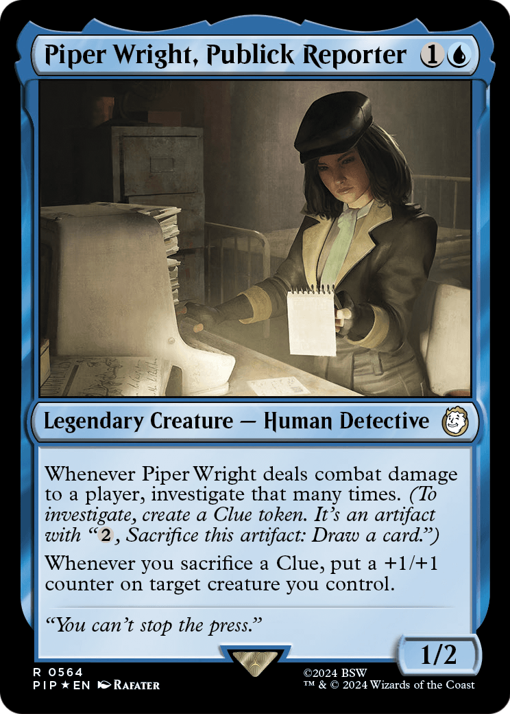 Piper Wright, Publick Reporter (Surge Foil) (PIP-564) - Fallout Foil