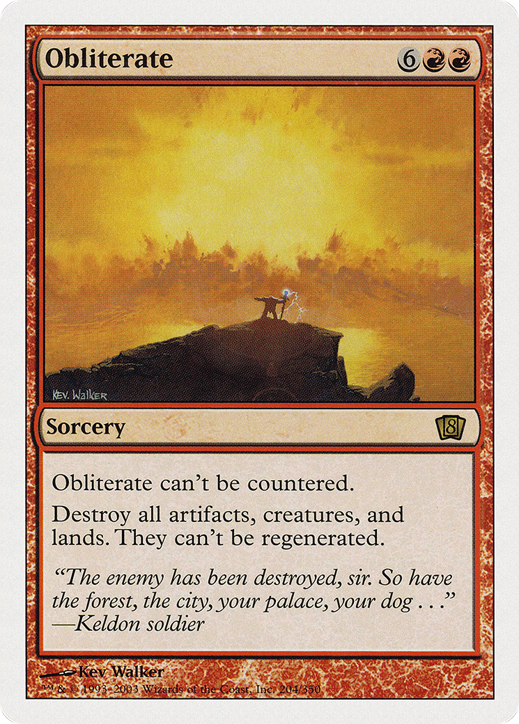 Obliterate (8ED-204) - 8th Edition