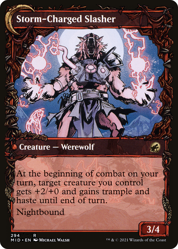 Reckless Stormseeker (Showcase) (MID-294) - Innistrad: Midnight Hunt: (Showcase, Double Faced Transform) Foil