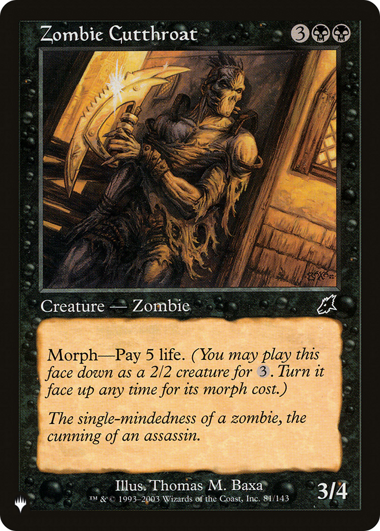 Zombie Cutthroat (LIST-81/143) - The List