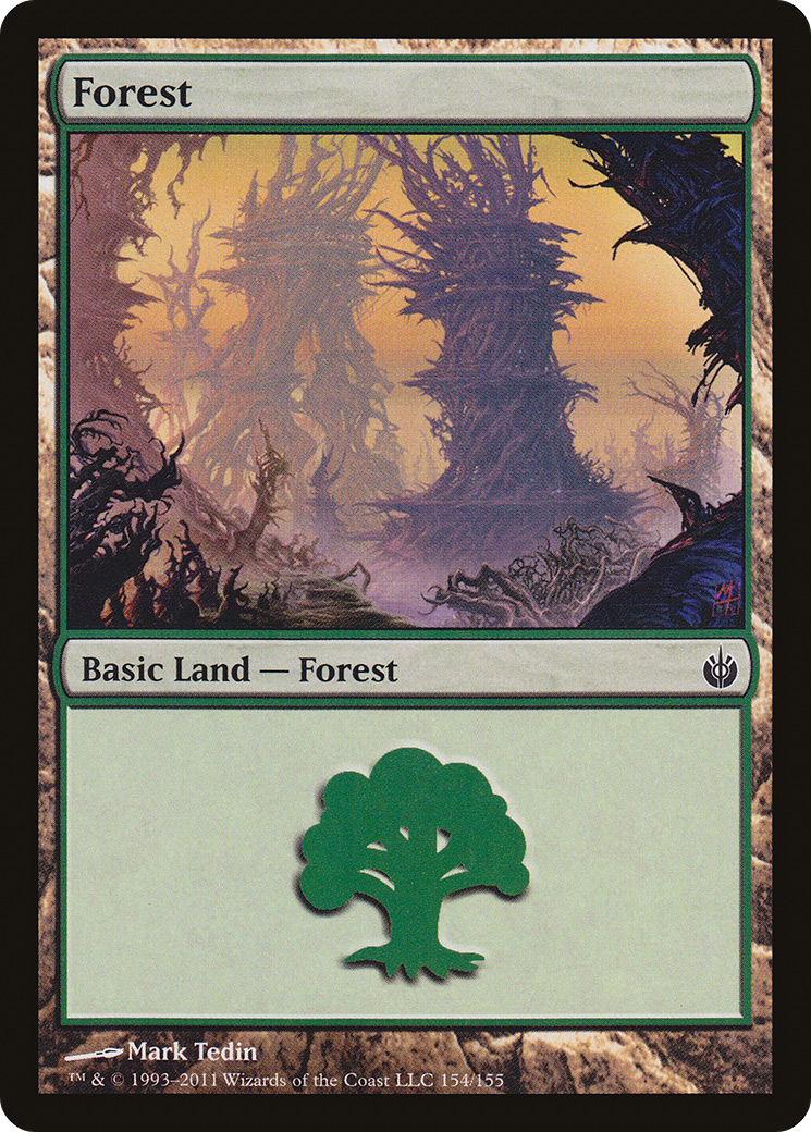 Forest (154) (MBS-154) - Mirrodin Besieged Foil