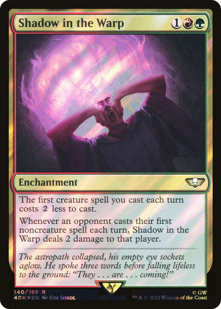 Shadow in the Warp (Surge Foil) (40K-140) - Warhammer 40,000 Commander Foil