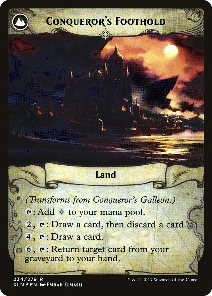 Conqueror's Galleon (PRE-234) - Ixalan Promos: (compasslanddfc) Foil
