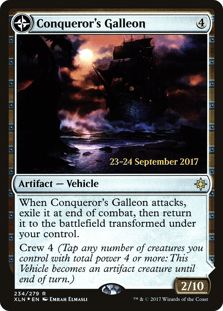 Conqueror's Galleon (PRE-234) - Ixalan Promos: (compasslanddfc) Foil