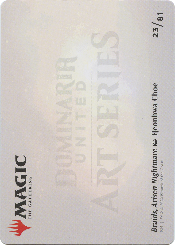 Braids, Arisen Nightmare // Braids, Arisen Nightmare (ADMU-023) - Dominaria United Art Series (Borderless) Foil