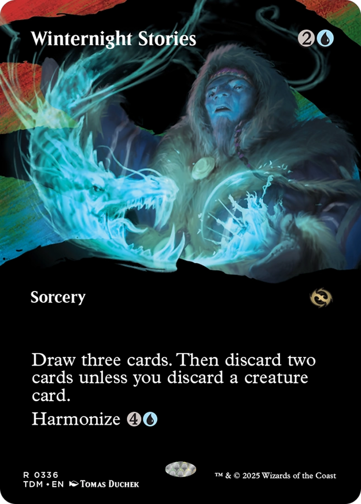 Winternight Stories (Borderless) (TDM-336) - Tarkir: Dragonstorm: (Showcase) (Borderless) Foil