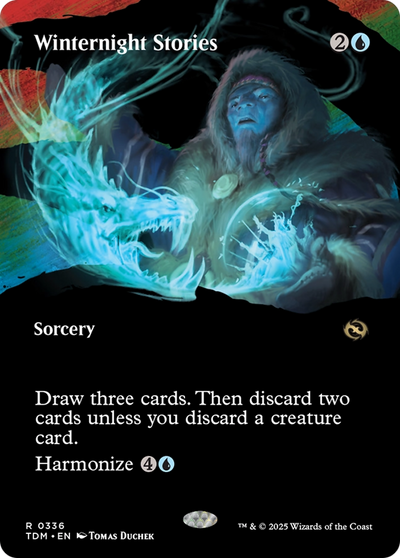 Winternight Stories (Borderless) (TDM-336) - Tarkir: Dragonstorm: (Showcase) (Borderless) Foil