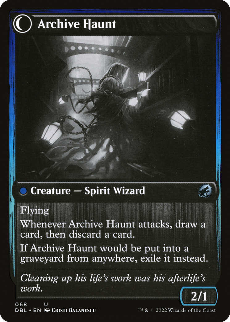 Overwhelmed Archivist (DBL-068) - Innistrad: Double Feature: (Double Faced Transform)