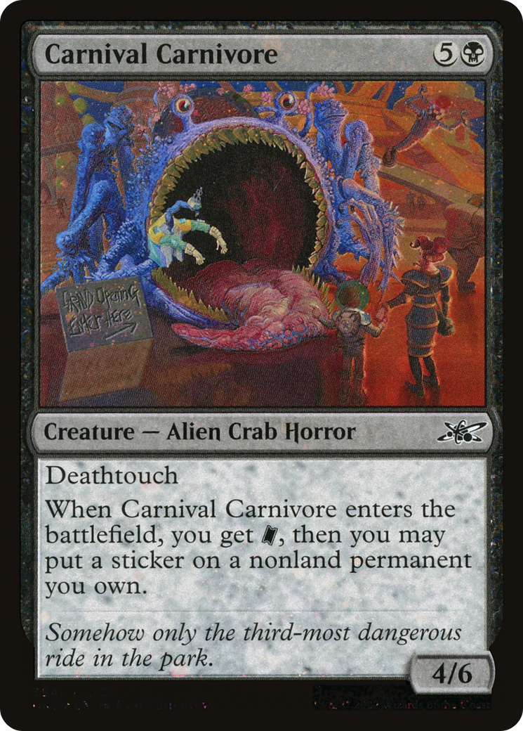 Carnival Carnivore (Galaxy Foil) (UNF-354) - Unfinity Foil