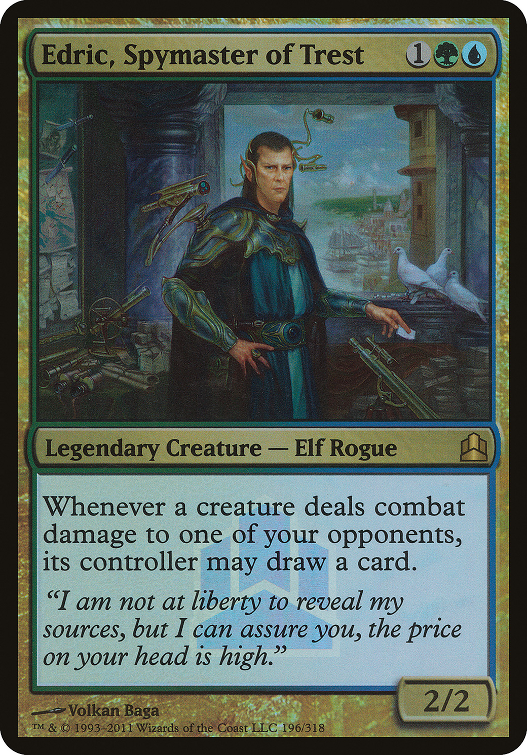 Edric, Spymaster of Trest (Commander Launch Promo) (OVER-196) - Commander 2011 Launch Party Foil