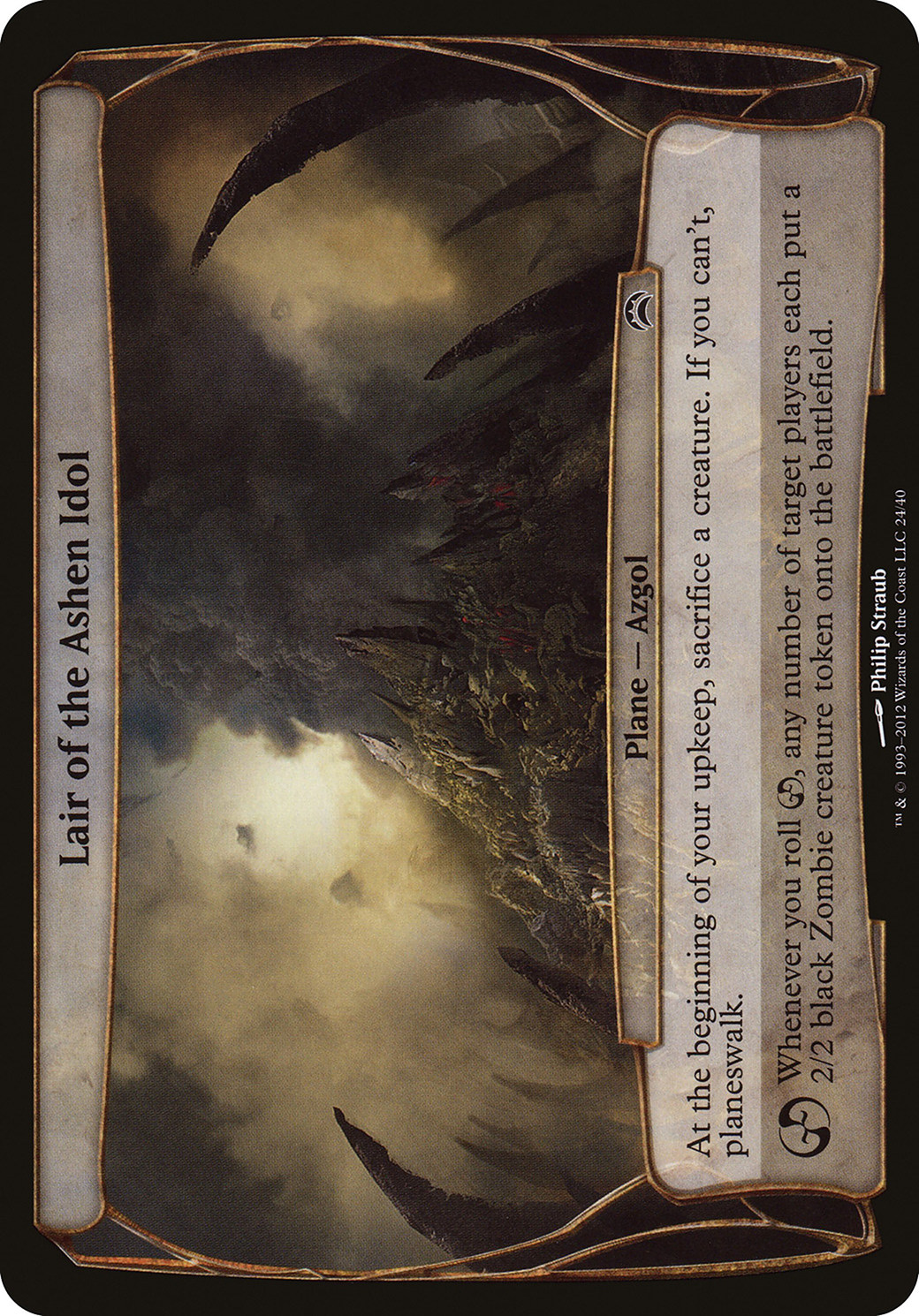 Lair of the Ashen Idol (Planechase 2012) (OVER-024) - Planechase 2012 Planes Foil