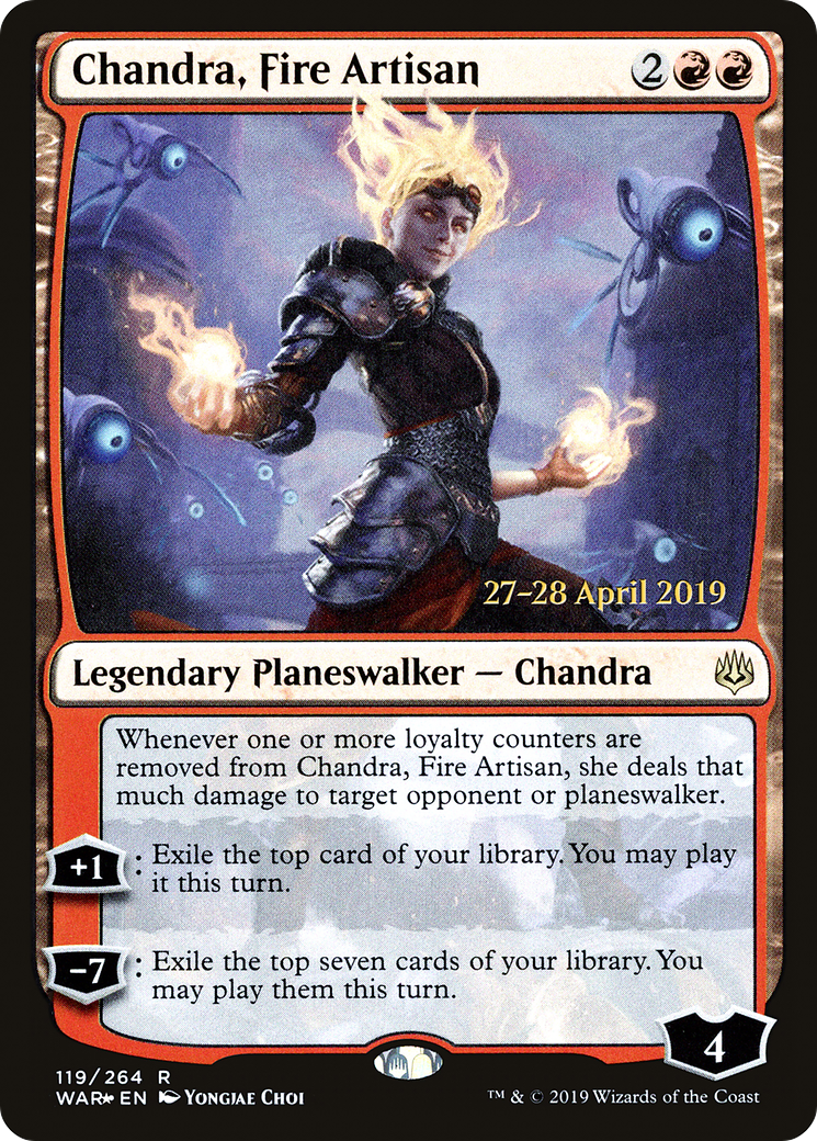 Chandra, Fire Artisan (PRE-119) - War of the Spark Promos Foil