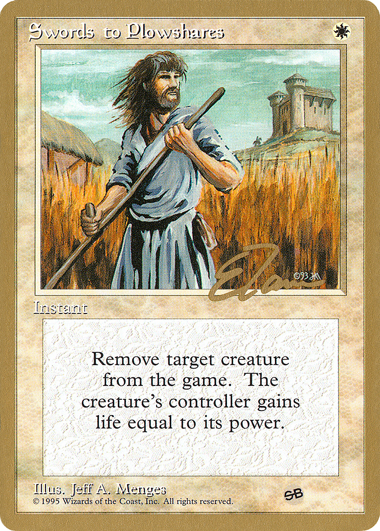 Swords to Plowshares - 1996 Eric Tam (4ED) (SB) (WCD-) - Pro Tour Collector Set