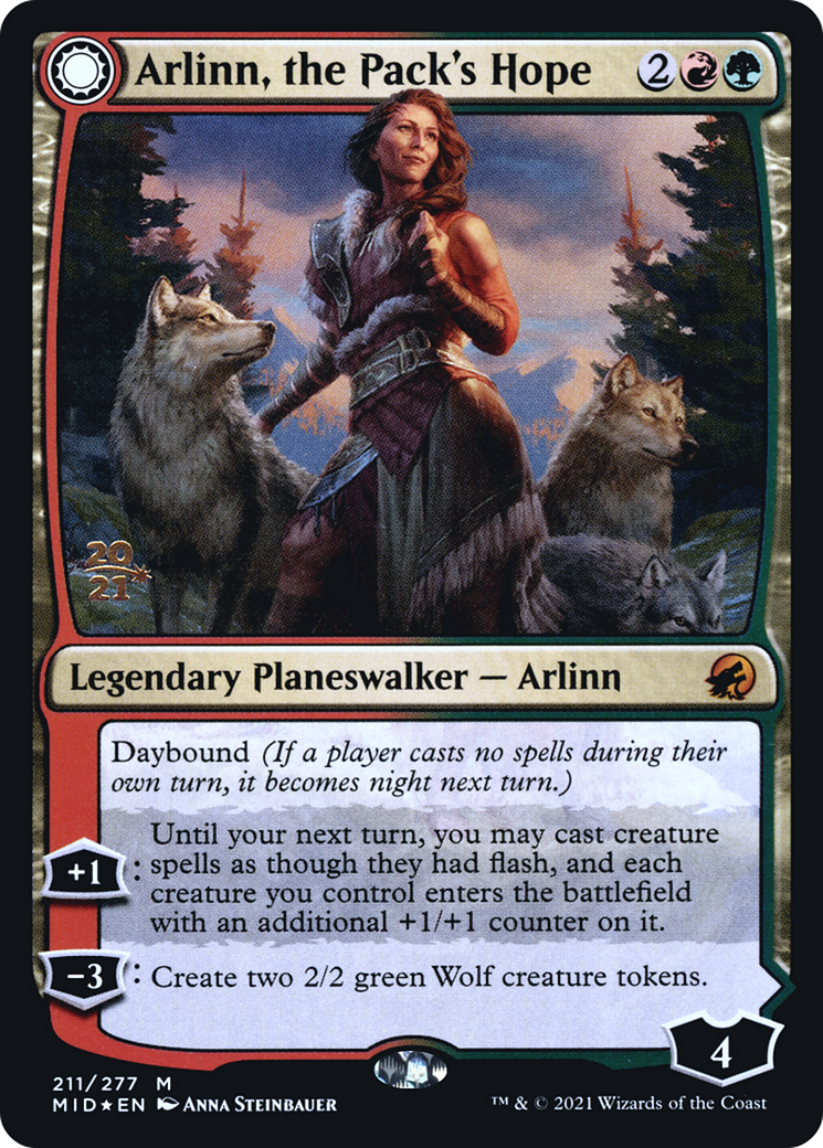 Arlinn, the Pack's Hope (PRE-211) - Innistrad: Midnight Hunt Promos: (Double Faced Transform) Foil