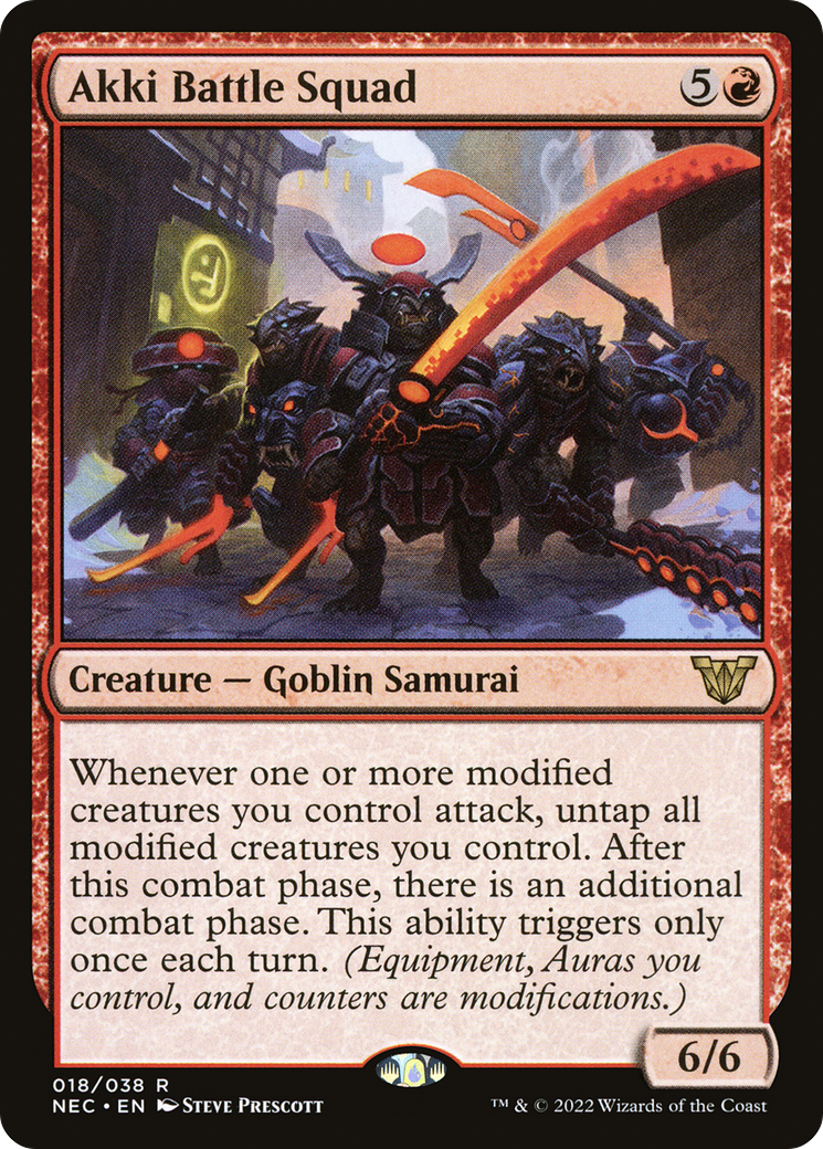 Akki Battle Squad (NEC-018) - Neon Dynasty Commander