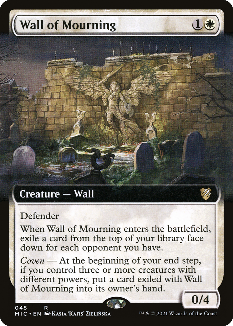 Wall of Mourning (Extended Art) [Innistrad: Midnight Hunt Commander]